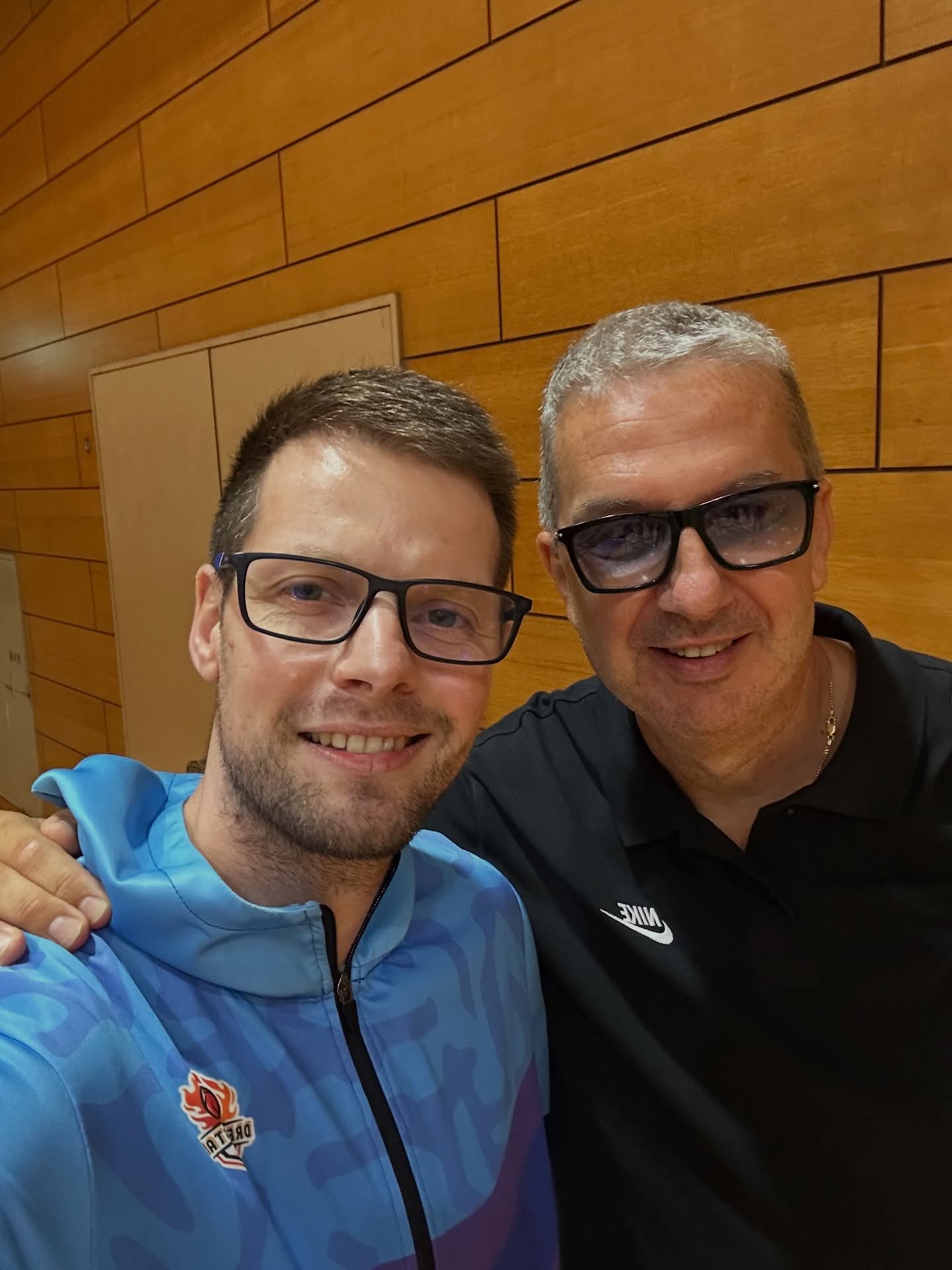 Coach Stefan at a basketball event