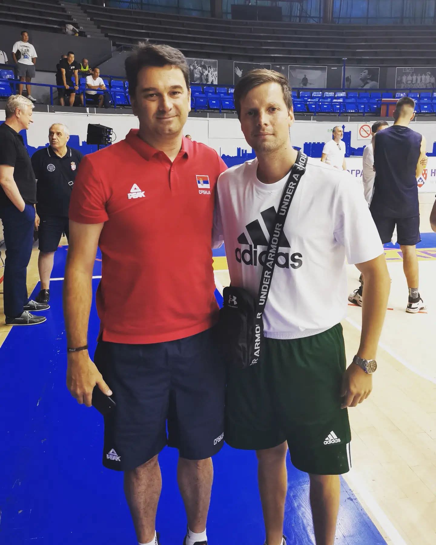 Coach Stefan at a basketball event