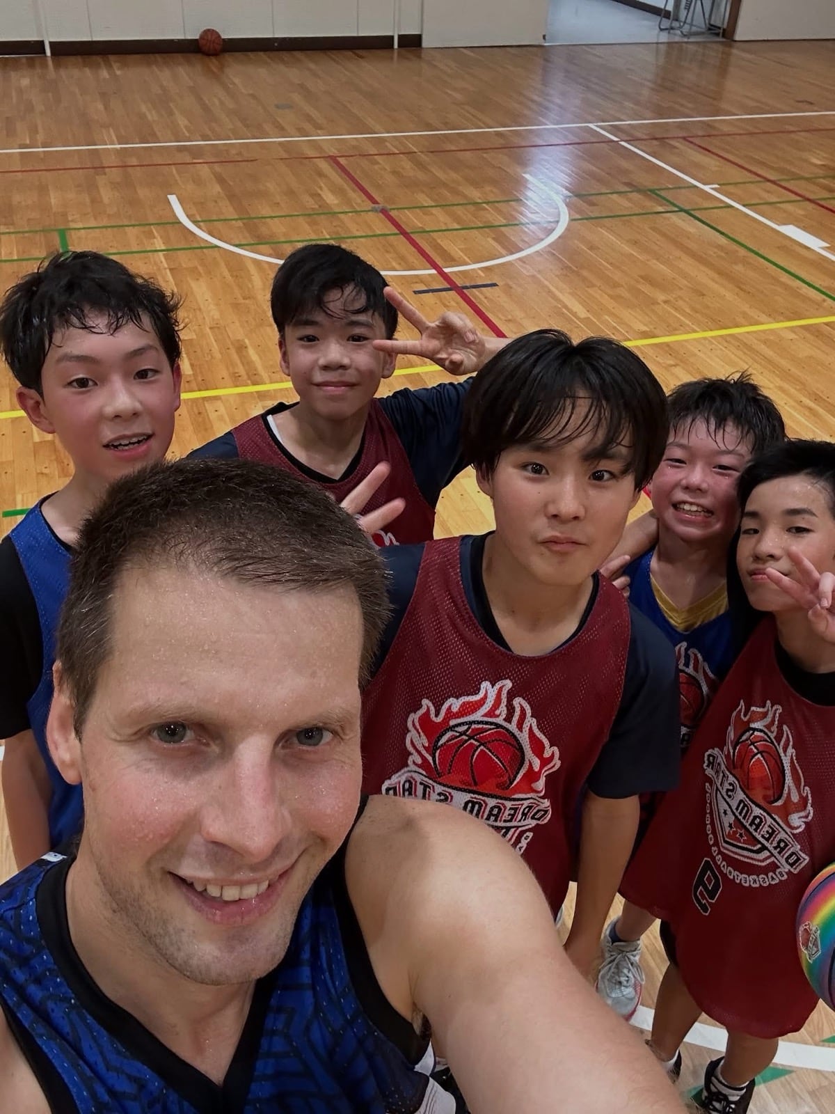 Dream Star players posing together after practice